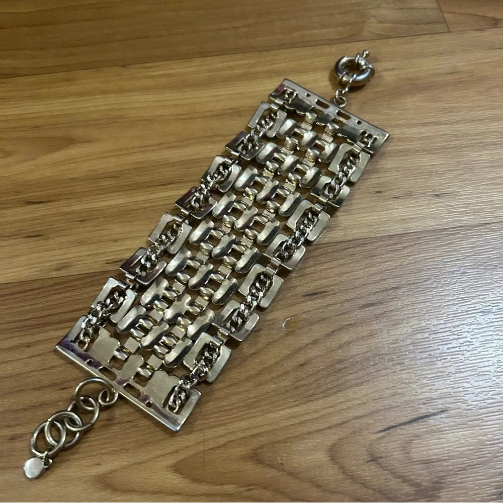 Bold Gold Statement Bracelet